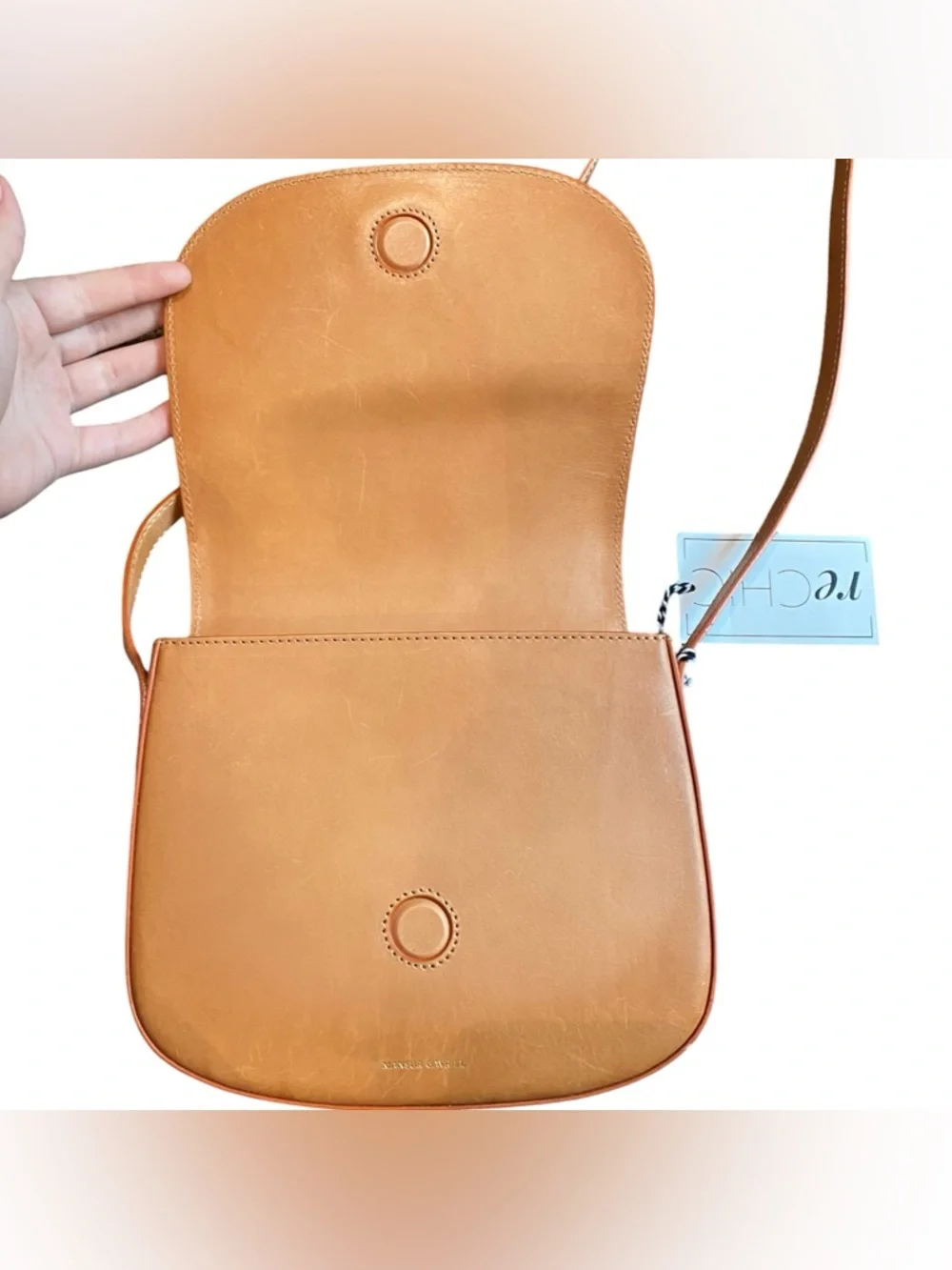 Mansur Gavriel Classic Crossbody Italian Leather Flap Front Crossbody Bag - Picture 9 of 10